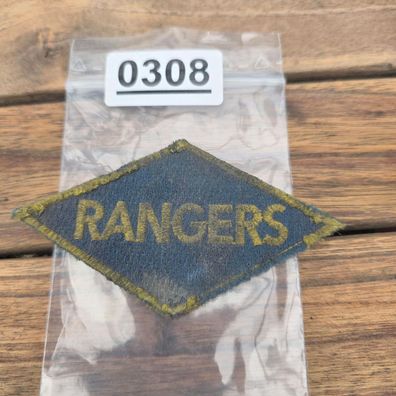 Rangers 2nd D-Day British Made Diamond Patch WW2 #308