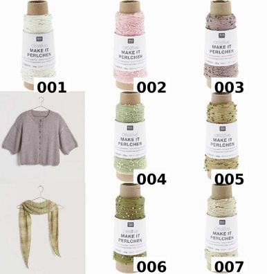 25g Rico Creative Make It Perlchen Beilaufgarn mitstricken häkeln GP 199,60€/1kg
