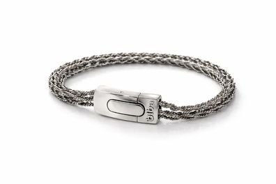 Armband Antik Silberfarben Dreifachkette mit Magnetverschluss Unisex Biba