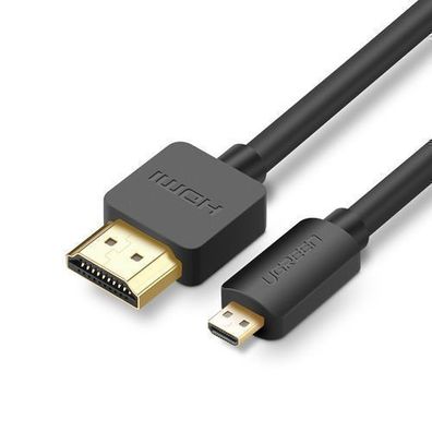 Ugreen Premium Micro HDMI auf HDMI Hochgeschwindigkeitskabel, 3m, Schwarz (Model