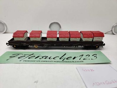Märklin H0 AC 47086 vierachsigen Niederbordwagen der Bauart Rens 2 mit umklappbaren