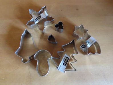 Ausstecher Keksausstecher Plätzchenausstecher Metall Zenker /5St