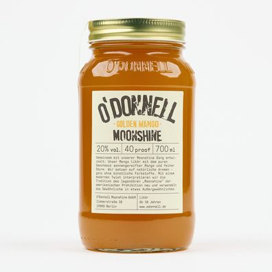 O´Donnell Moonshine 700ml Golden Mango 20% vol. Neuware