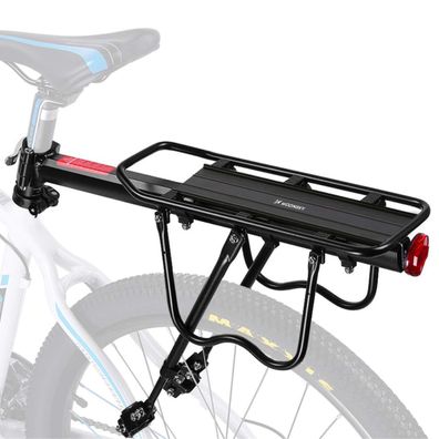 Wozinsky Fahrrad Gepäckträger 22–27 Zoll bis 50 kg Aluminium Schwarz