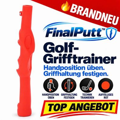 FinalPutt™ Golf Grifftrainer Golf-Trainingshilfe zur Korrektur der Handposition rot