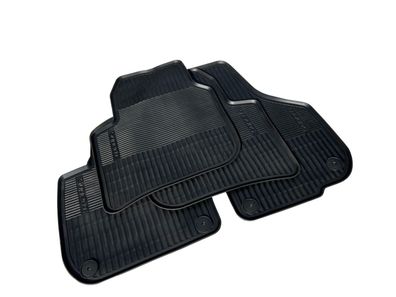 Original Skoda Gummimatten Fussmatten SuperB 2 3T schwarz Gummi mit Logo Premium
