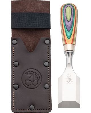Kirschen W.I.N.A.C. Kurzbeitel in Lederholster 35 mm mit Skateboardheft 1155000