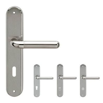 Karcher RL35 Lignano Langschildgarnitur Chrom Nickel matt Türklinke Griff Türbeschlag