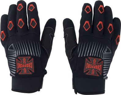 WCC West Coast Choppers Handschuhe Por Vida Black/Red