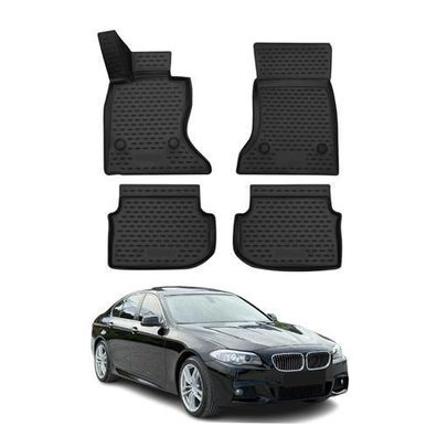 2010-2013 BMW 5er Limo Touring F10 F11 Fußmatten Gummi Schwarz 4 tlg