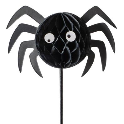 Spinne a. Stab schwarz L: 15 cm B: 5 cm H: 27 cm