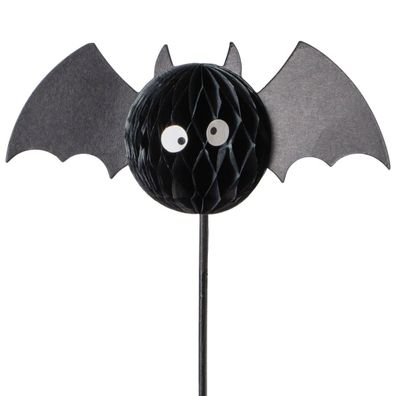 Fledermaus a. Stab schwarz L: 15 cm B: 5 cm H: 27 cm