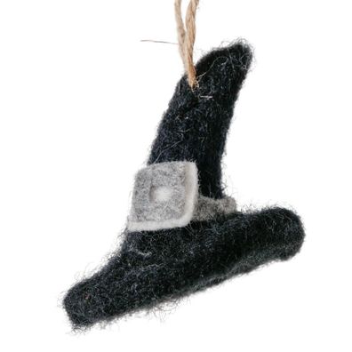 Hängefigur Hut graue Schnalle Ø 4,5 cm H: 5 cm