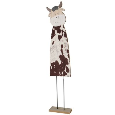Kuh Montana cremefarb./braun Holzf. L: 18 cm B: 9 cm H: 90 cm