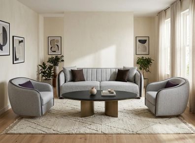 Wohnzimmer Set 3-sitzer Couchtisch Modern Komfortabel Robust Stabil