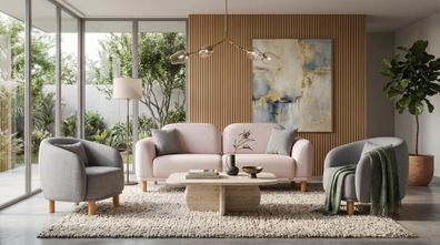 Grau-beiges Sofa-Set Sofas Stoffsofas hohe Qualität Wohnzimmer
