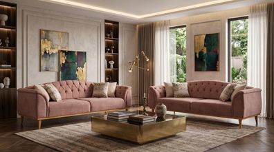 Braunes Wohnzimmer-Set Sofas Designer Sofa Stoffsofas modern