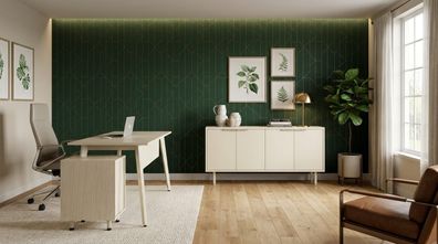 Modernes Home Office Set Schreibtisch Sideboard Kommode