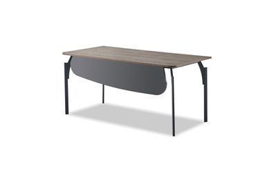 Schreibtisch ohne Schubladen braun Modern Tisch mit Metallgestell
