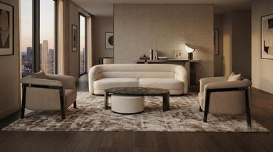 Wohnzimmer Set 3-Sitzer Sofa Couchtisch Modern Komfortabel