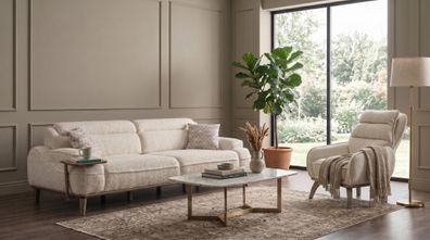 Sofa set Moderner Stil Designermodell Beige Wohnzimmer