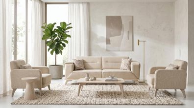 Sofa set Moderner Stil Designermodell Beige Elegante Wohnzimmer