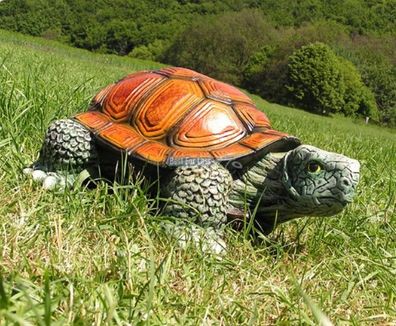 Schildkröte Panzerschildkröte Figur Statue Skulptur Gartenfigur Gartenteich