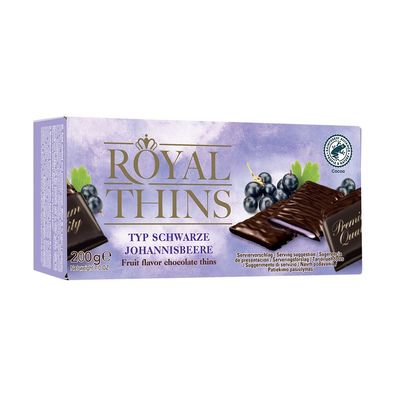 Royal Thins Schwarze Johannisbeercreme-Täfelchen