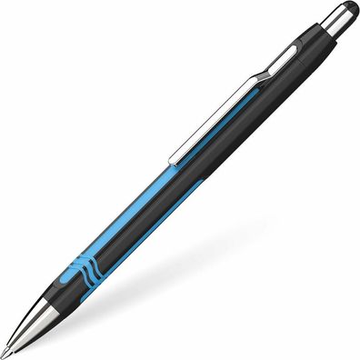 Kugelschreiber Epsilon 1386 - schwarz/türkises Gehäuse Mine XB blau