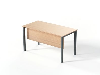 Schreibtisch ohne Schubladen beige modern Schreibtisch Metallgestell