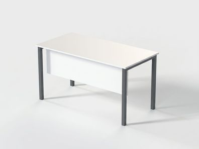 Schreibtisch ohne Schubladen Weiß modern Schreibtisch Metallgestell