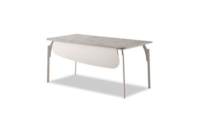 Schreibtisch ohne Schubladen Beige Modern Tisch mit Metallgestell