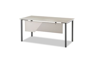 Schreibtisch ohne Schubladen Beige Modern Tisch mit Metallgestell