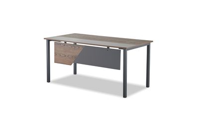 Schreibtisch ohne Schubladen Braun Modern Tisch mit Metallgestell