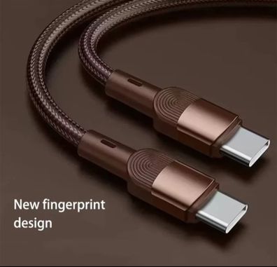 USB C Ladekabel Schnell Ladekabel Datenkabel 1M 1,5M USB-A Cable Braun