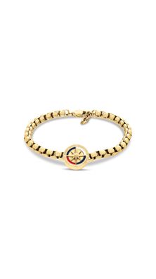 Tommy Hilfiger Herrenarmband Kompass 2790727 Edelstahl, goldplattiert, poliert
