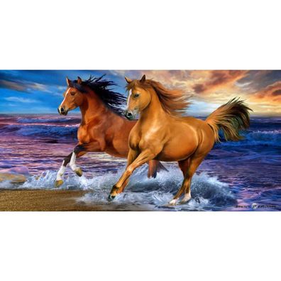 Pferd Seaside Badetuch, Strandtuch 70x140cm