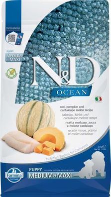 Farmina N&D Ocean Puppy Medium/Large Cod Pumpkin Cantaloupe 2.5kg