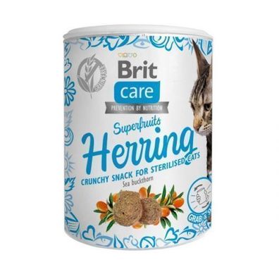 Brit Care Cat Snack Superfruits Herring Sanddorn 100g