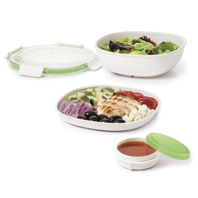 OXO Good Grips Salatbox Lunchbox to go 3-teilig Brotdose Henkelmann