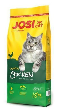 JosiCat Crunchy Chicken 18kg Katzen Trockenfutter Hähnchen Krosse Kroketten Glanzfell