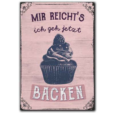 LANOLU Fotomagnet Mir reicht's, backen - 8x5,5 cm
