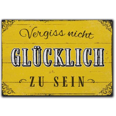 LANOLU Fotomagnet Vergiss nicht, glücklich - 8x5,5 cm