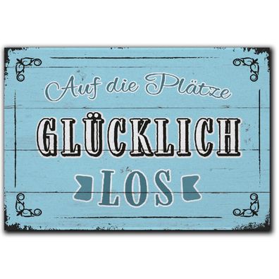 LANOLU Fotomagnet Glücklich los - 8x5,5 cm