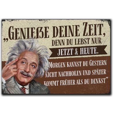 LANOLU Fotomagnet Genieße deine Zeit - 8x5,5 cm