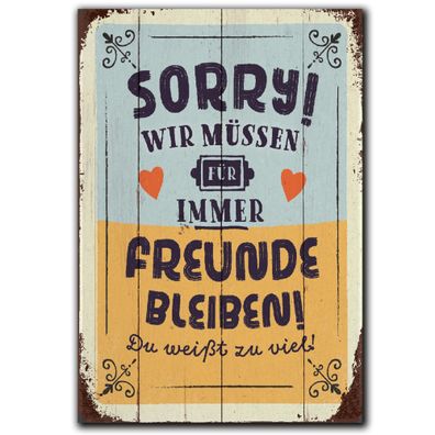 LANOLU Fotomagnet Freunde bleiben - 8x5,5 cm