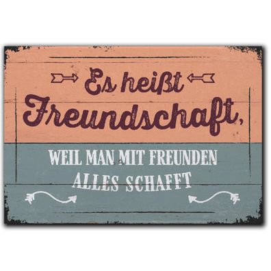LANOLU Fotomagnet Es heißt Freundschaft - 8x5,5 cm