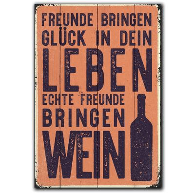 LANOLU Fotomagnet Wein bringen Freunde - 8x5,5 cm
