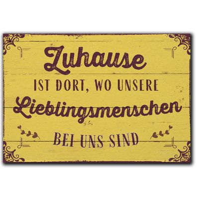LANOLU Fotomagnet Lieblingsmenschen, gelb - 8x5,5 cm