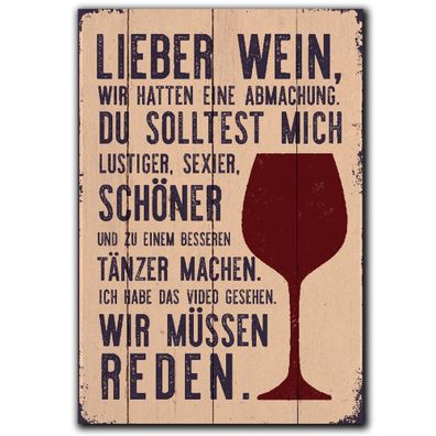 LANOLU Fotomagnet Lieber Wein - 8x5,5 cm